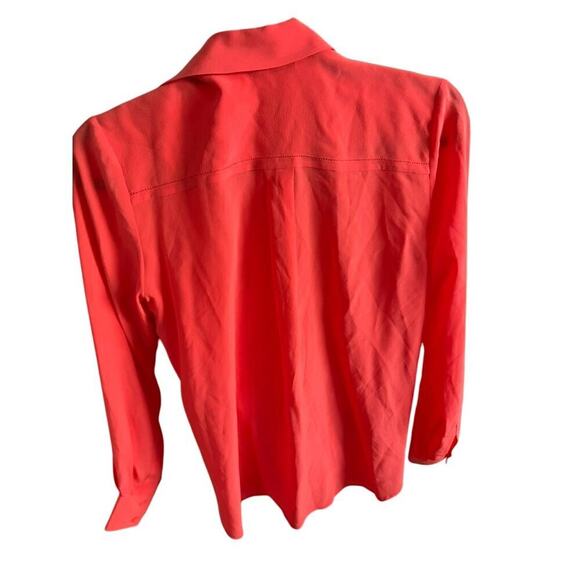 Trina Turk 100%‎ Silk Draped Blouse Coverup – Coral, P/S –$398 - Picture 5 of 5